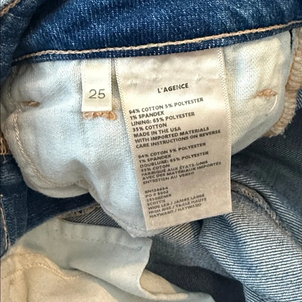 L’AGENCE Scottie Wide-Leg Jeans | Size 25 | Hayward Wash - Picture 9 of 13